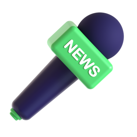 Reporter Microphone  3D Icon