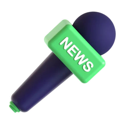 Reporter Microphone  3D Icon