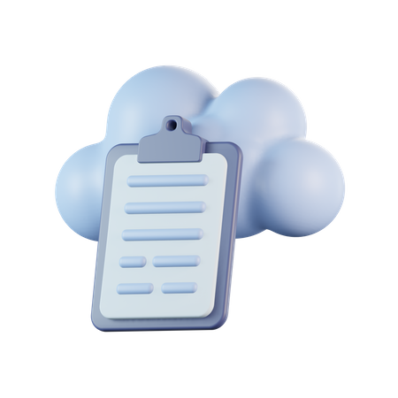 Reporting cloud  3D Icon