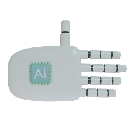 Reposamanos Robot Blanco  3D Icon