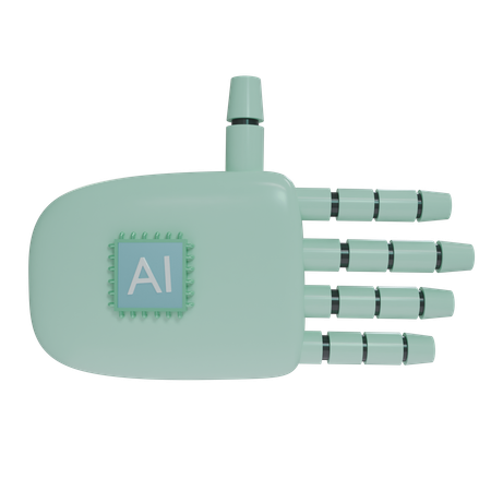 Reposamanos Robot Verde Menta  3D Icon