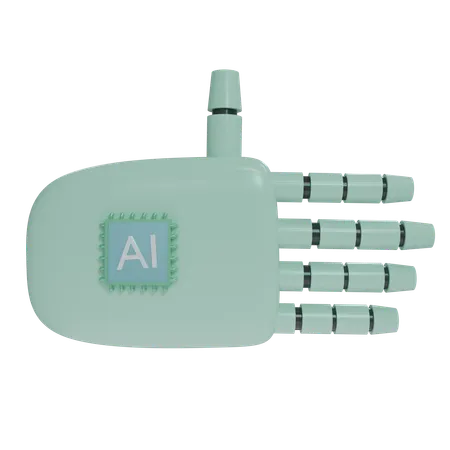 Reposamanos Robot Verde Menta  3D Icon