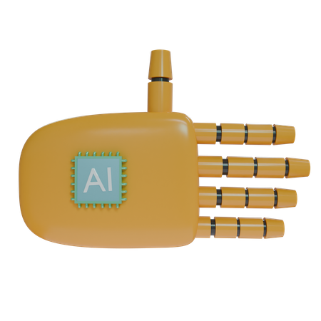 Reposamanos Robot Naranja  3D Icon