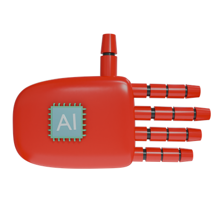 Reposamanos Robot Rojo  3D Icon