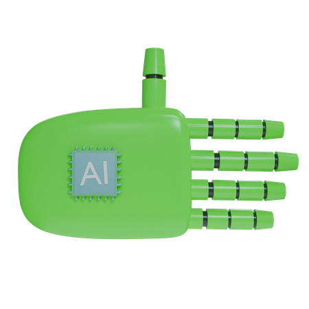 Reposamanos Robot Verde  3D Icon