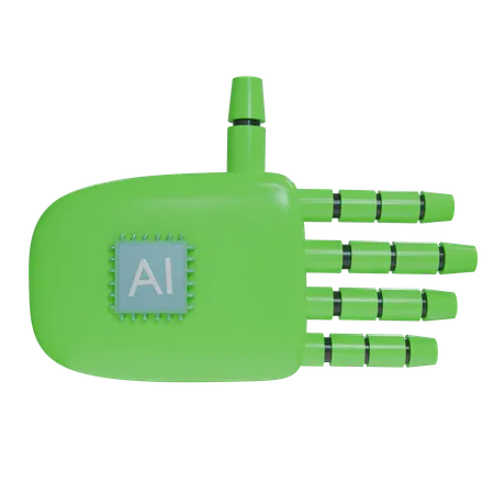 Reposamanos Robot Verde  3D Icon