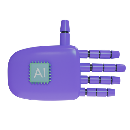 Reposamanos Robot Violeta  3D Icon