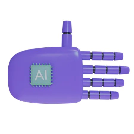 Reposamanos Robot Violeta  3D Icon