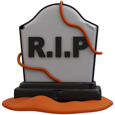 Repose en paix Pierre tombale d'Halloween  3D Icon