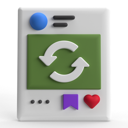 Repost  3D Icon