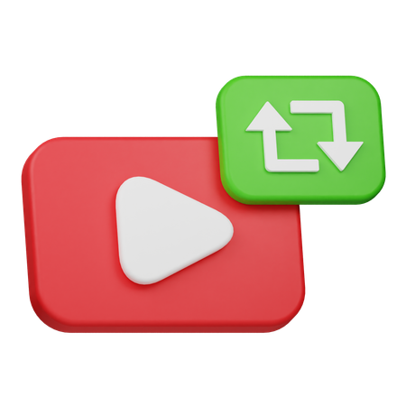 Repostar video  3D Icon