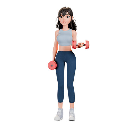 Representación de entrenamiento de fuerza y acondicionamiento  3D Illustration