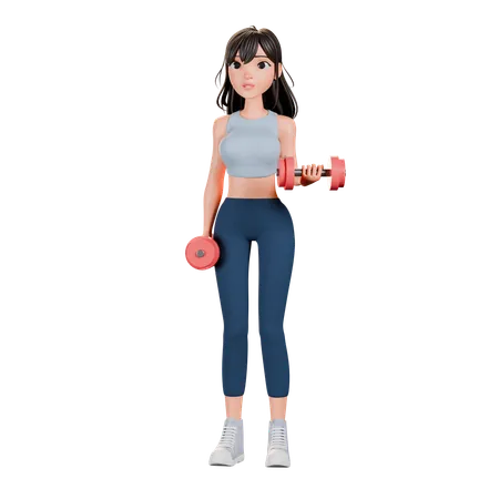 Representación de entrenamiento de fuerza y acondicionamiento  3D Illustration