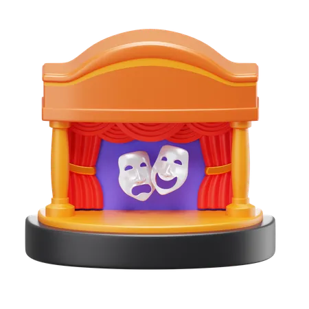 Representación teatral  3D Icon