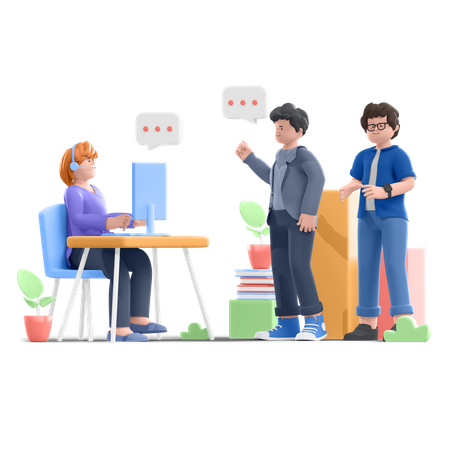 Représentant du service à la clientèle  3D Icon
