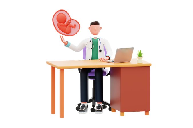 Reproductologist And Reproductive Health  3D Icon