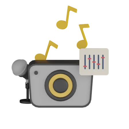 Reproductor de música  3D Icon