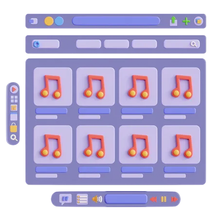 Reproductor de música  3D Icon