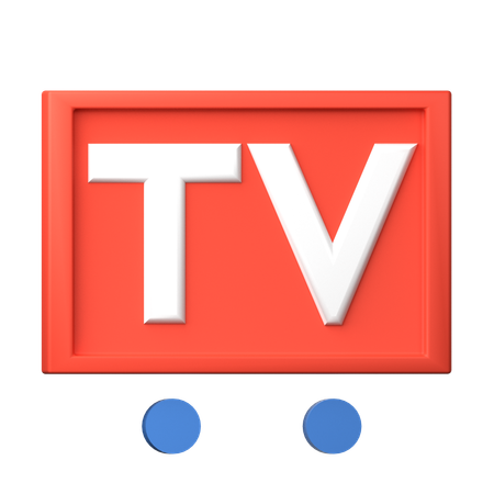 Reproductor de televisión  3D Icon