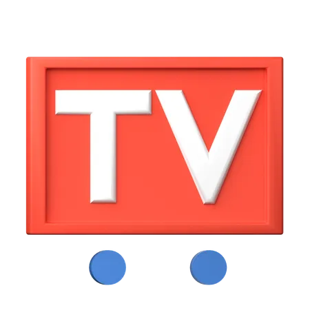 Reproductor de televisión  3D Icon