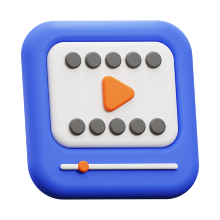 Reproductor de video  3D Icon