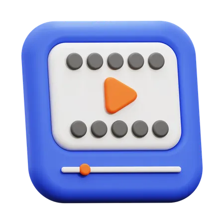 Reproductor de video  3D Icon