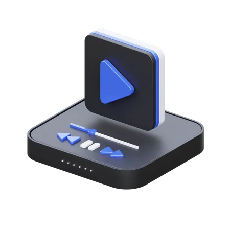 Reproductor de video  3D Icon