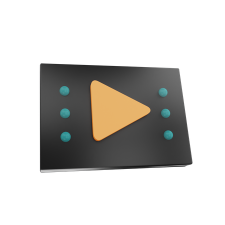 Reproductor de video  3D Icon