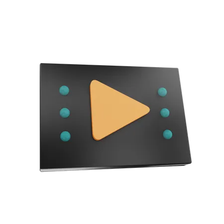 Reproductor de video  3D Icon