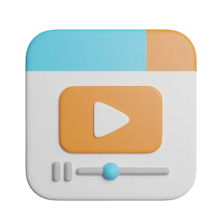 Reproductor de video  3D Icon