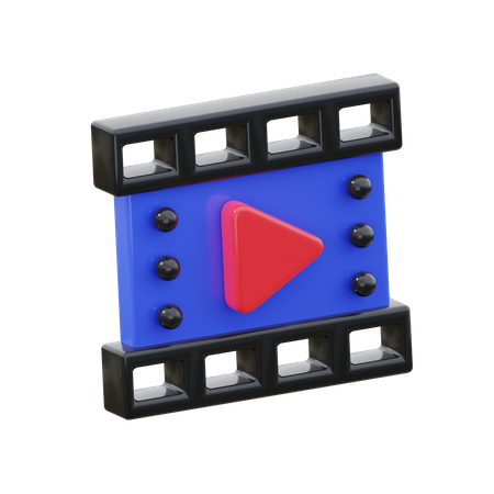 Reproductor de video  3D Icon