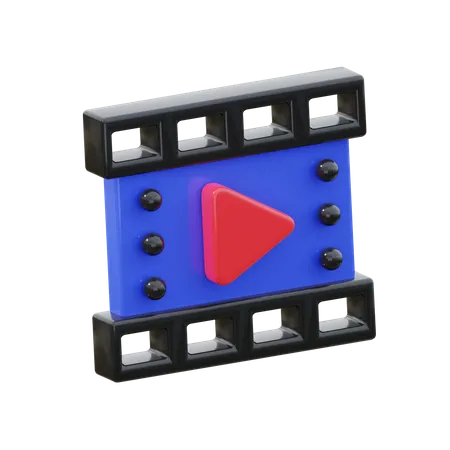 Reproductor de video  3D Icon