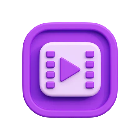 Reproductor de video  3D Icon