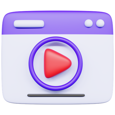 Reproductor de vídeo colorido  3D Icon