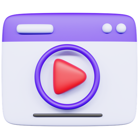 Reproductor de vídeo colorido  3D Icon