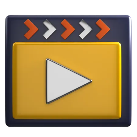 Reproductor multimedia  3D Icon