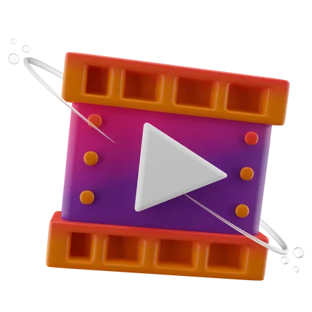 Reproductor multimedia  3D Icon