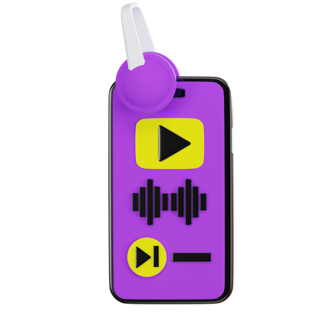 Reproductor multimedia para teléfono inteligente  3D Icon