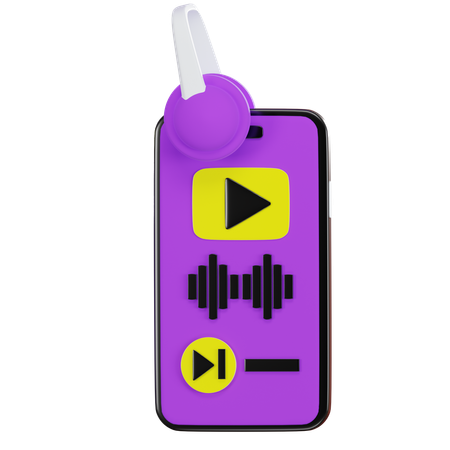 Reproductor multimedia para teléfono inteligente  3D Icon