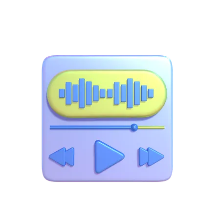 Reprodutor de música  3D Icon