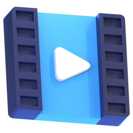 Reprodutor de vídeo  3D Icon