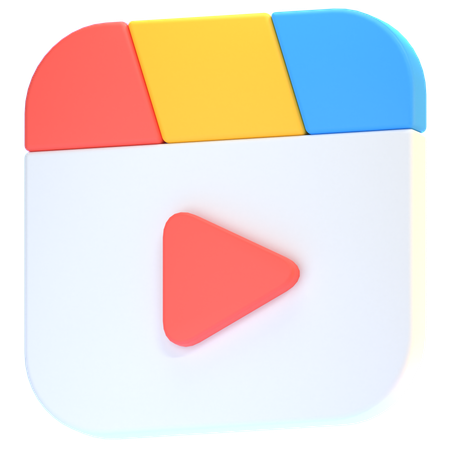 Reprodutor de vídeo  3D Icon