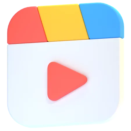 Reprodutor de vídeo  3D Icon