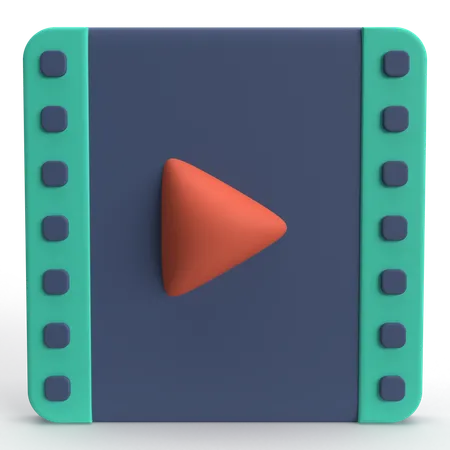 Reprodutor de vídeo  3D Icon