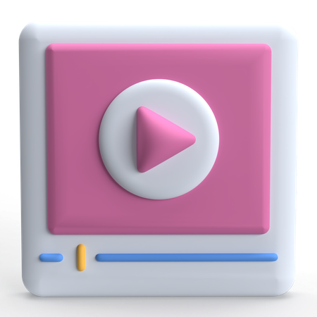 Reprodutor de vídeo  3D Icon