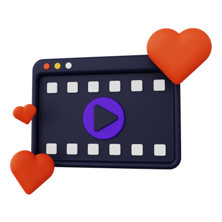 Reprodutor de vídeo  3D Icon