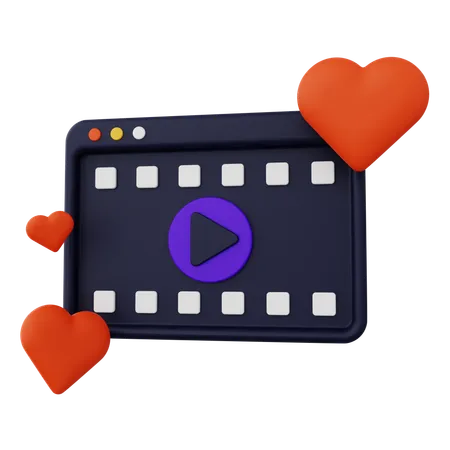 Reprodutor de vídeo  3D Icon