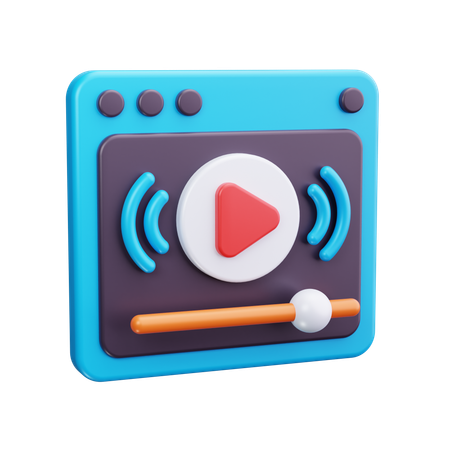 Reprodutor de vídeo  3D Icon