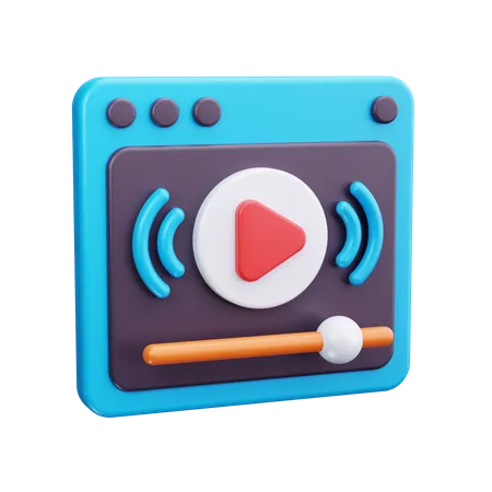 Reprodutor de vídeo  3D Icon