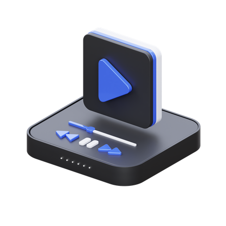 Reprodutor de vídeo  3D Icon